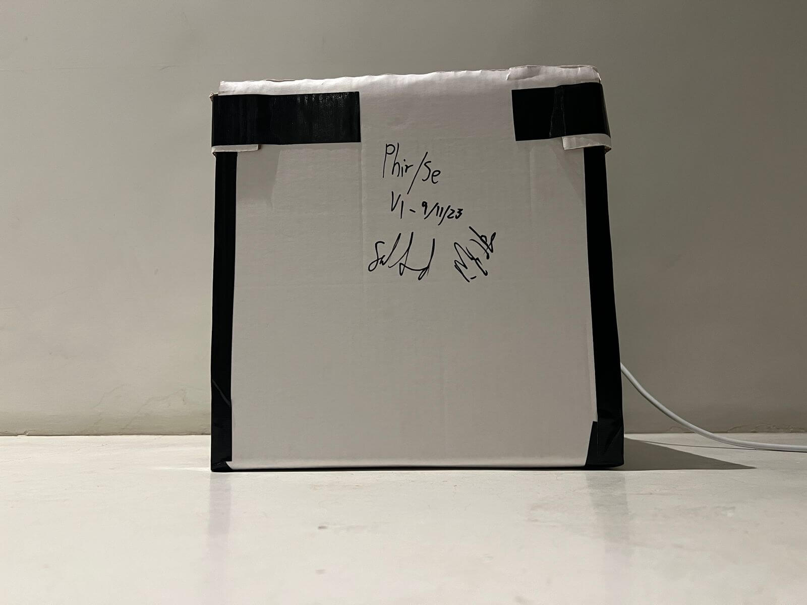 Cardboard Corsi–Rosenthal proof of concept